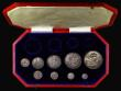 London Coins : A173 : Lot 417 : Proof Set 1902 a part set (9 coins) comprising Crown, Halfcrown, Florin, Shilling, Sixpence, and Mau...