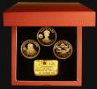 London Coins : A173 : Lot 735 : Tristan da Cunha Crowns 2010 a 3-coin set in gold '70th Anniversary of the Battle of Britain ...
