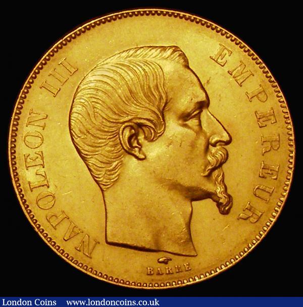 France 50 Francs Gold 1856A KM#785.1 NEF and lustrous with a gentle edge bruise : World Coins : Auction 174 : Lot 1262
