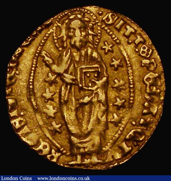 Greece - Gold Zecchino imitative issue Milanese Dukes - Philip Maria Vosconti (1421-1436) mintmark S (Chios) Friedberg 4, 3.24 grammes, Good Fine : World Coins : Auction 174 : Lot 1289