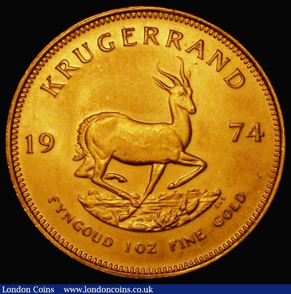 South Africa Krugerrand 1974 KM#73 UNC the obverse with some light contact marks : World Coins : Auction 174 : Lot 1391