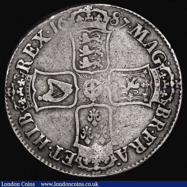 Crown 1687 TERTIO edge ESC 78, Bull 743 VG or slightly better, with some weak areas : English Coins : Auction 174 : Lot 1485