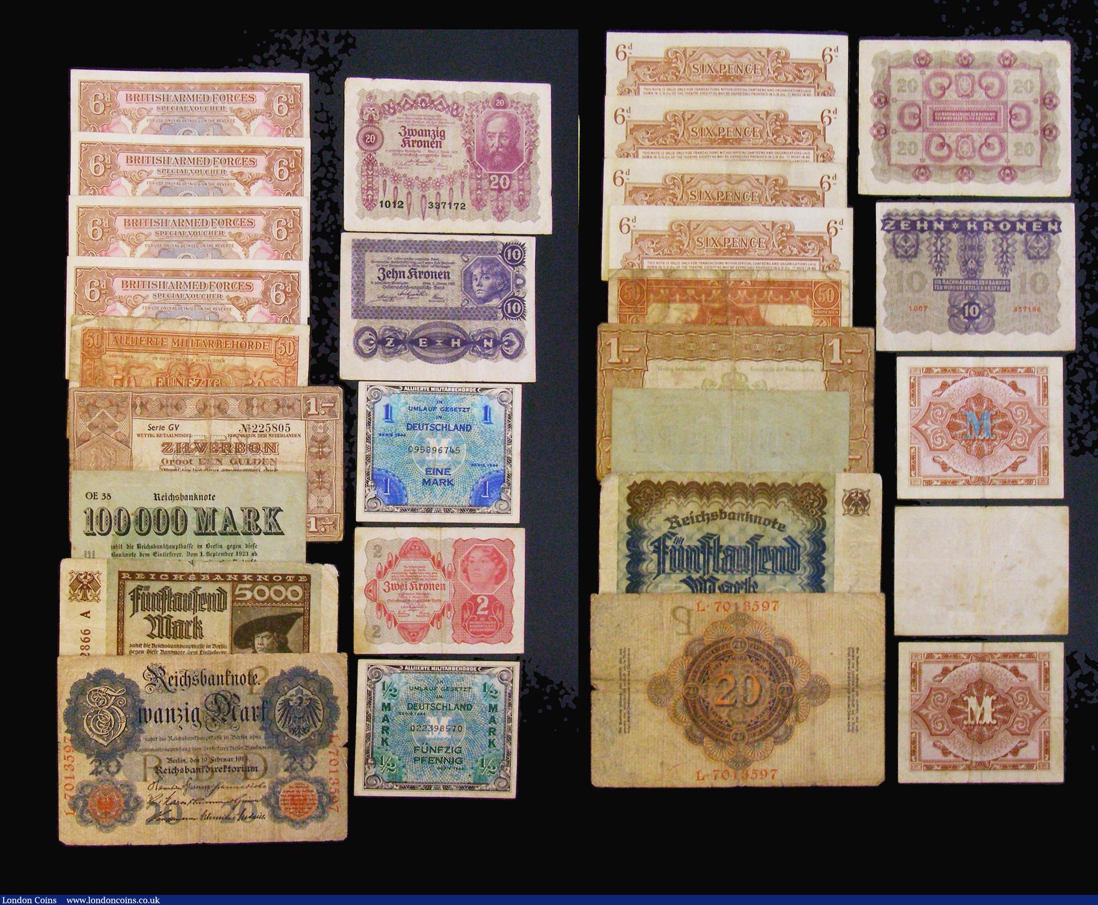 London Coins : A174 : Lot 2 : GB (11), British Armed Forces (5), World (16), comprising GB Bank of England (11) Five Pounds Salmon...