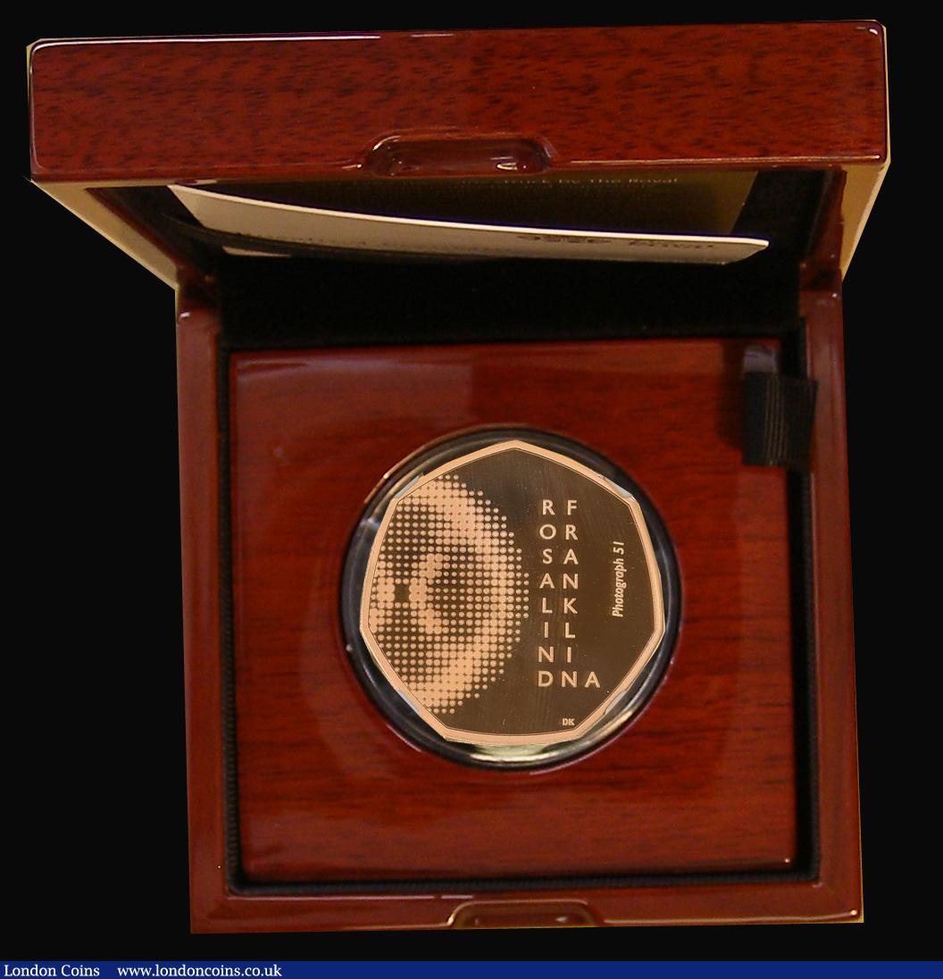London Coins : A174 : Lot 243 : Fifty Pence 2020 Rosalind Franklin - The Discovery of DNA - Photograph 51, NGC PF69 ULTRA CAMEO come...