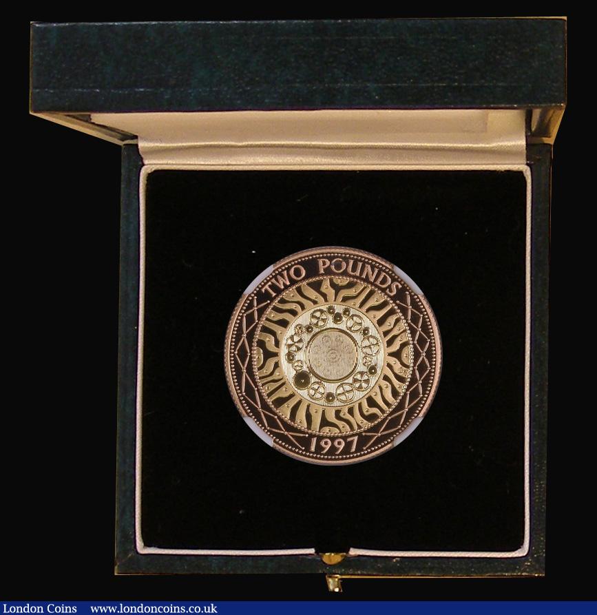 London Coins : A174 : Lot 490 : Two Pounds 1997 Gold Proof S.K8 Bi-Metallic Celtic Design NGC PF70 ULTRA CAMEO this being the highes...