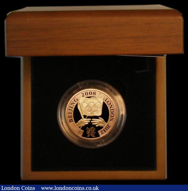 Two Pounds 2008 Olympic Handover Beijing to London S.4952 Gold Proof FDC in the Royal Mint box of issue with certificate : English Cased : Auction 174 : Lot 499
