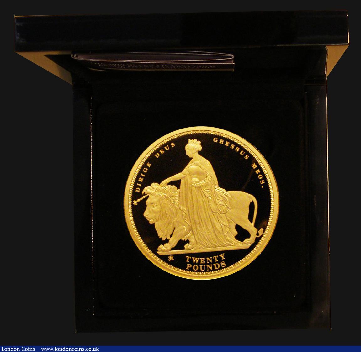 London Coins : A174 : Lot 543 : Alderney Twenty Pounds 2019 200th Anniversary of the Birth of Queen Victoria, Reverse: A stunning mo...