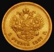 London Coins : A174 : Lot 1378 : Russia 5 Roubles Gold 1887 AΓ Y#42 EF the Alexander III issues much scarcer than the Nicholas ...