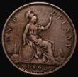 London Coins : A174 : Lot 1816 : Penny 1863 Open 3, Gouby BP1863B, Satin 46, Near Fine/Fine for wear, the flan with overall light pit...
