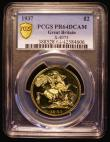 London Coins : A174 : Lot 2086 : Two Pounds 1937 Proof S.4075 in a PCGS holder and graded PCGS PR64 DCAM, retaining full mint brillia...
