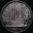 London Coins : A174 : Lot 727 : Charles II Naval Victory against Holland 1665, 62mm diameter in silver by J.Roettier, Obverse: Bust ...