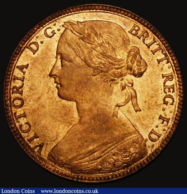 Penny 1860 Toothed Border as Freeman 10 dies 2+D, V over lower V in VICTORIA, and 1 over lower 1 in date, Ex-London Coins Auction A157 4/6/2017 Lot 2837, hammer price £170 : English Coins : Auction 175 : Lot 2182