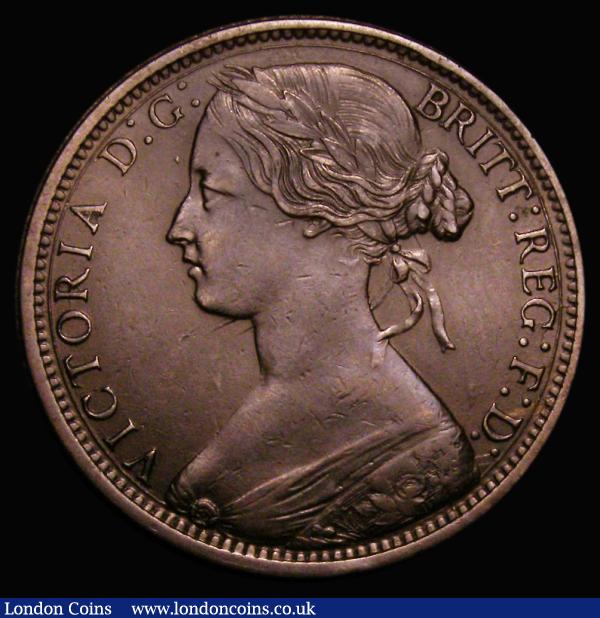 Penny 1871 Freeman 61 dies 6+G, 12 1/2 teeth date spacing, Gouby BP1871Ad, VF in an LCGS holder and graded LCGS 45 : English Coins : Auction 175 : Lot 2227