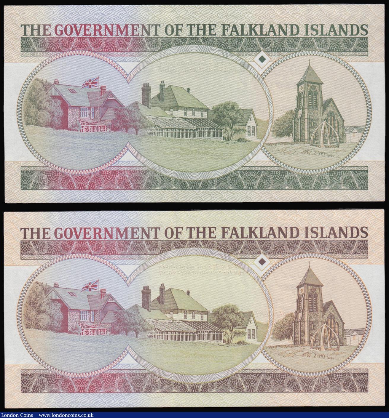 London Coins : A175 : Lot 102 : Falkland Islands 1 January 2011 (2) 10 Pounds Unc and 20 Pounds AU