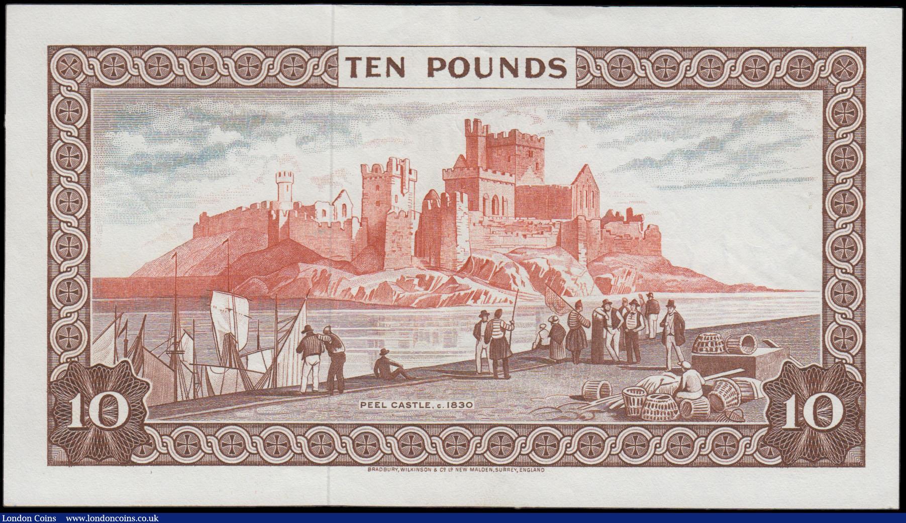 London Coins : A175 : Lot 111 : Isle of Man 10 Pounds Pick 36a (BY IM52; IOMPM M525) ND 1979 (8th September 1988) signature Dawson t...