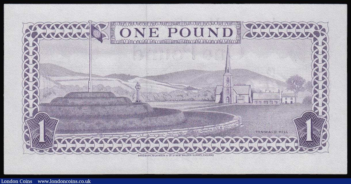 London Coins : A175 : Lot 113 : Isle of Man One Pound Dawson ND (1979) Pick 34 Unc