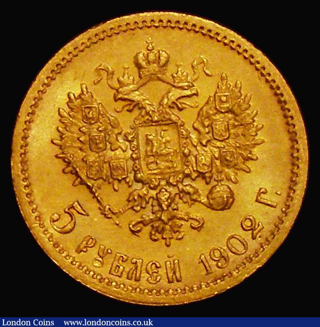 London Coins : A175 : Lot 1133 : Russia Five Roubles Gold 1902AP Y#62 GEF/UNC