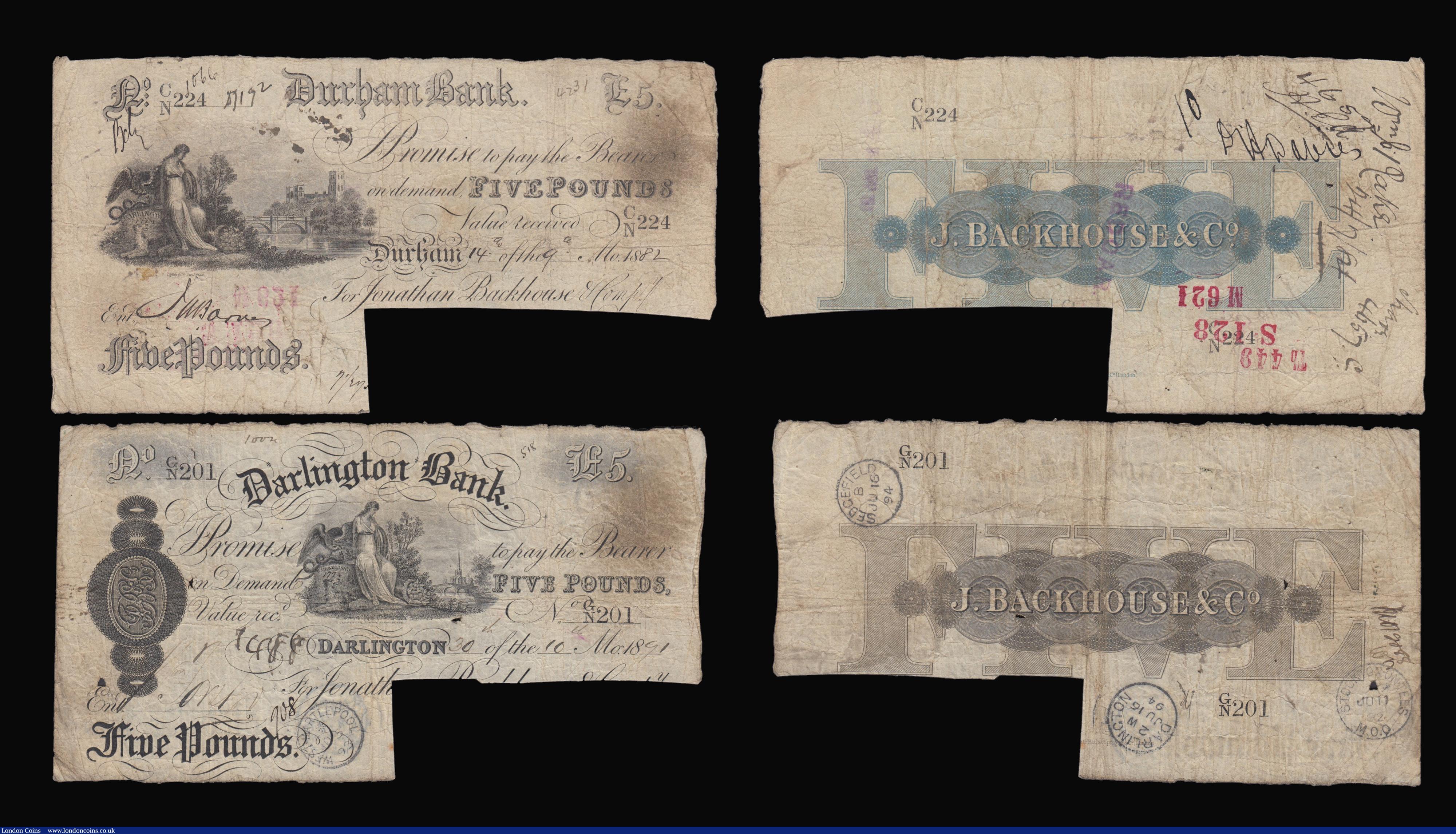London Coins : A175 : Lot 149 : Wales Llandudno (3) 10 Swilt, 5 Swilt and Un Punt VF - EF, Abergavenny Bank Sight Bill 7th June 1811...
