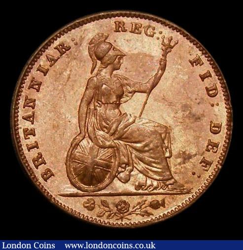 Farthing 1857 Peck 1585 UNC with good, subdued lustre, in an LCGS holder and graded LCGS 78, Ex-London Coins Auction A146 September 2014 Lot 2209 hammer price £60 : English Coins : Auction 175 : Lot 1519