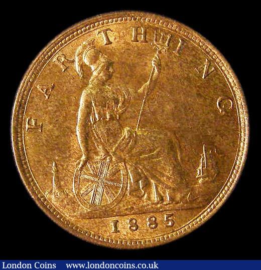 London Coins : A175 : Lot 1547 : Farthing 1887 Freeman 559 dies 7+F, UNC with around 75% mint lustre, in an LCGS holder and graded LC...