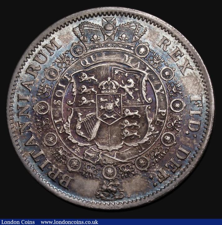 London Coins : A175 : Lot 1644 : Halfcrown 1817 Bull Head, I over Arabic 1 in FID, LCGS Variety 12, the variety unlisted by ESC or Bu...