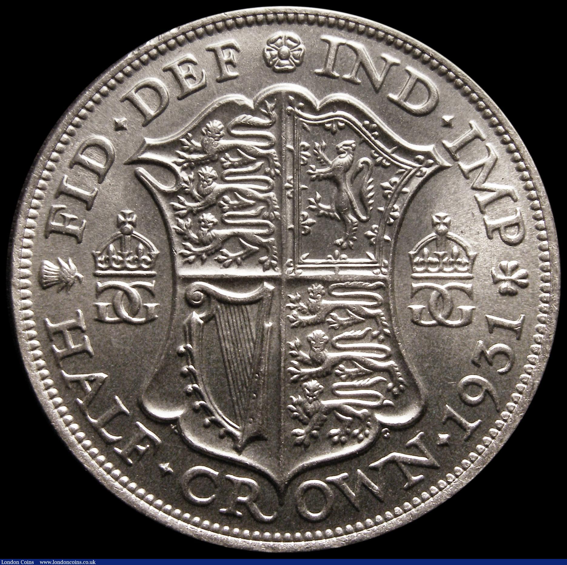 London Coins : A175 : Lot 1693 : Halfcrown 1931 ESC 780, Bull 3741 UNC and fully lustrous, in an LCGS holder and graded LCGS 82