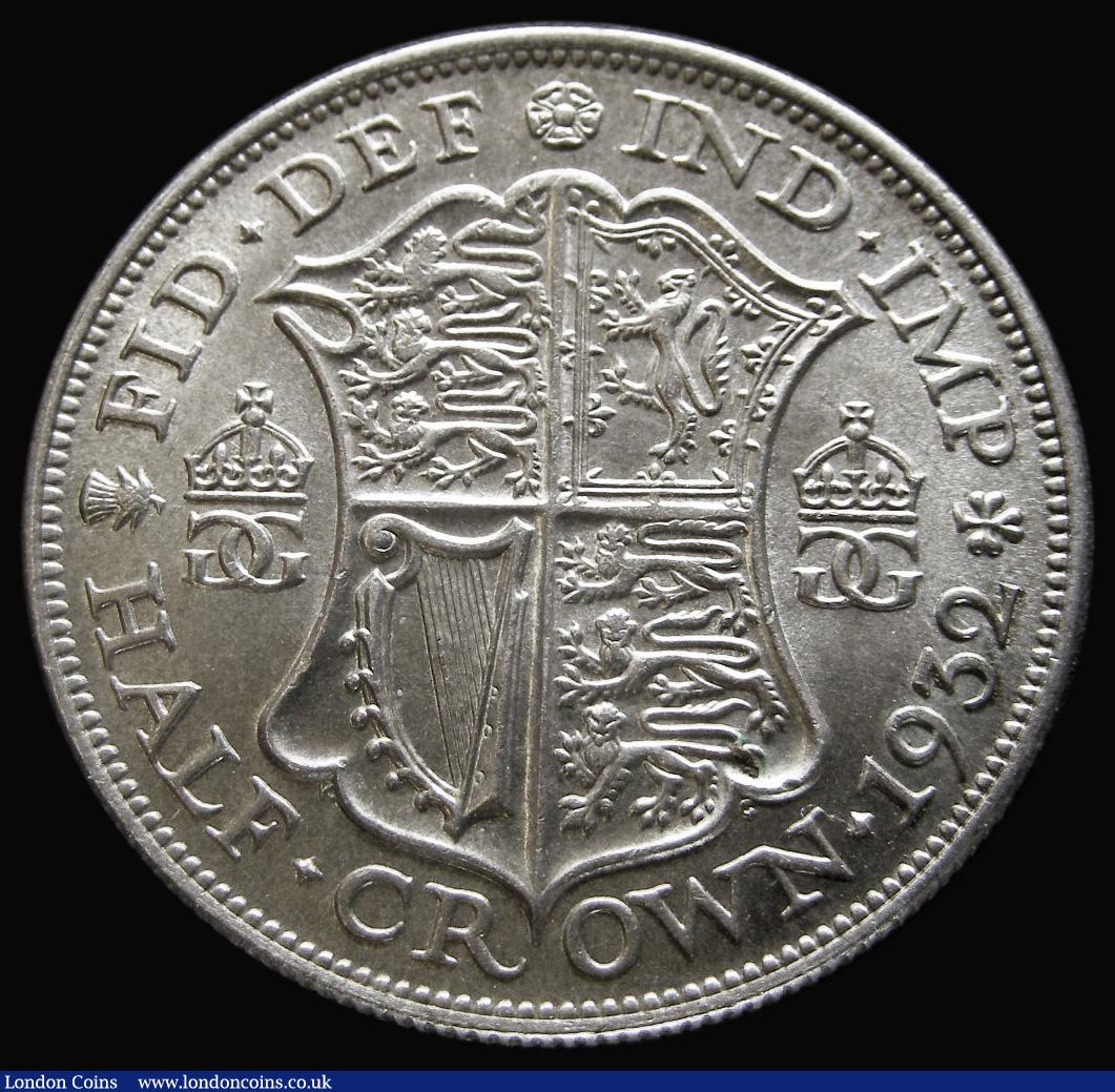 London Coins : A175 : Lot 1694 : Halfcrown 1932 ESC 781, Bull 3743 Lustrous UNC lightly toned, in an LCGS holder and graded LCGS 82, ...