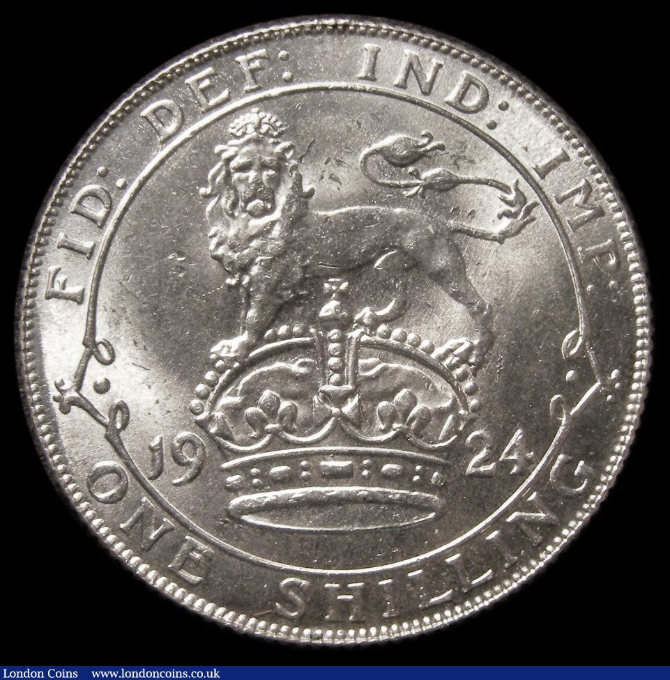 London Coins : A175 : Lot 1747 : Shilling 1924 ESC 1434, Bull 3820, UNC with practically full lustre, in an LCGS holder and graded LC...