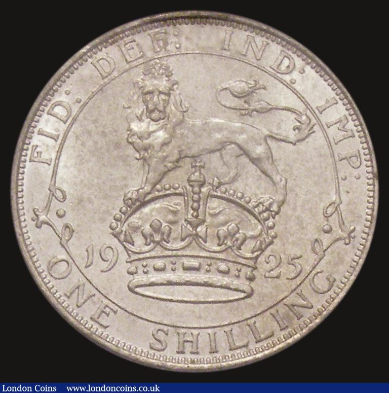 London Coins : A175 : Lot 1748 : Shilling 1925 ESC 1435, Bull 3823, A/UNC and lustrous, in an LCGS holder and graded LCGS 75