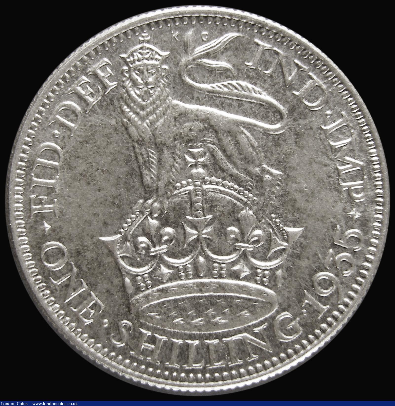 London Coins : A175 : Lot 1759 : Shilling 1935 ESC 1448, Bull 3850 Lustrous UNC with light toning, in an LCGS holder and graded LCGS ...