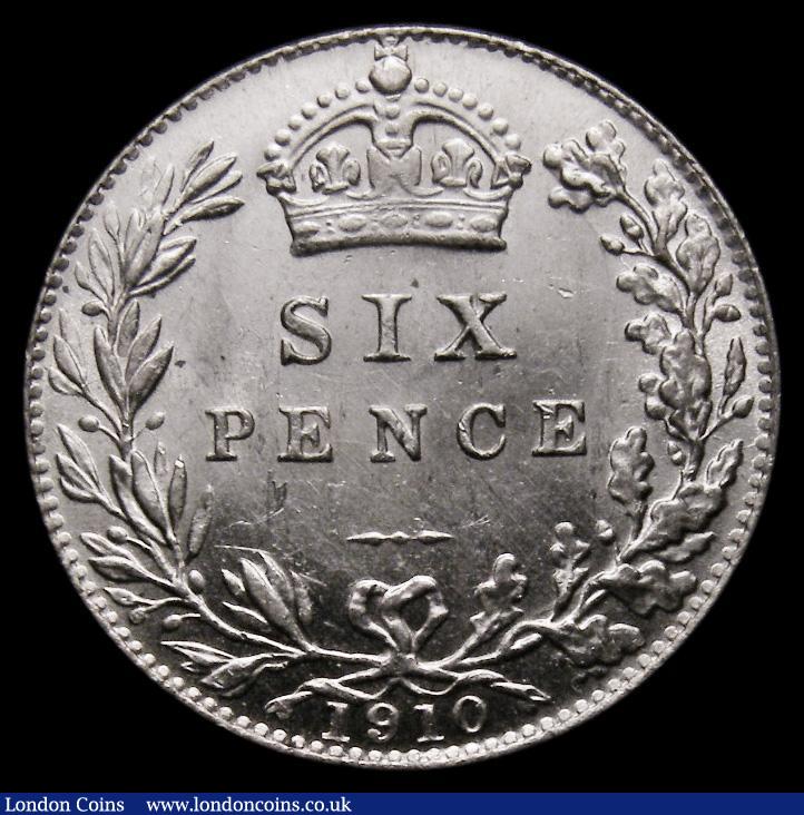 London Coins : A175 : Lot 1800 : Sixpence 1910 ESC 1794, Bull 3606 UNC or very near so and fully lustrous, in an LCGS holder and grad...