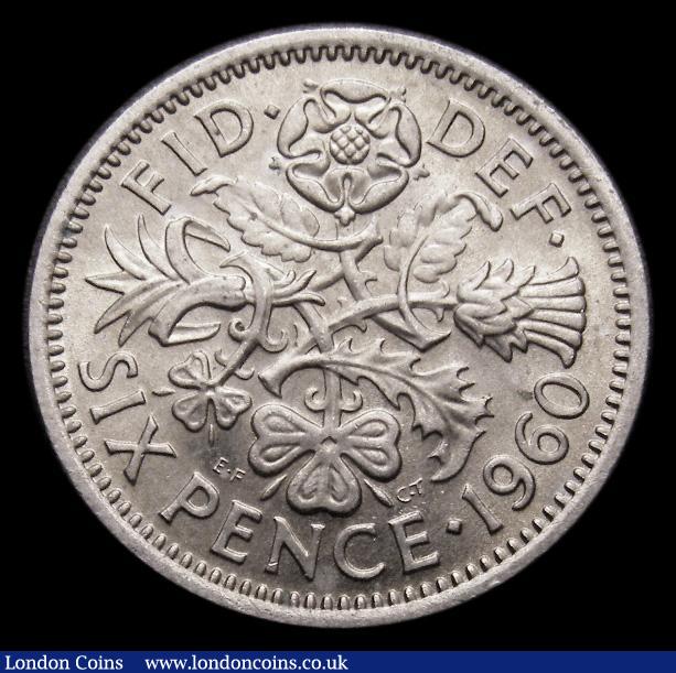 London Coins : A175 : Lot 1829 : Sixpence 1960 ESC 1838O, Bull 4541, Choice UNC and lustrous, in an LCGS holder and graded LCGS 88, t...