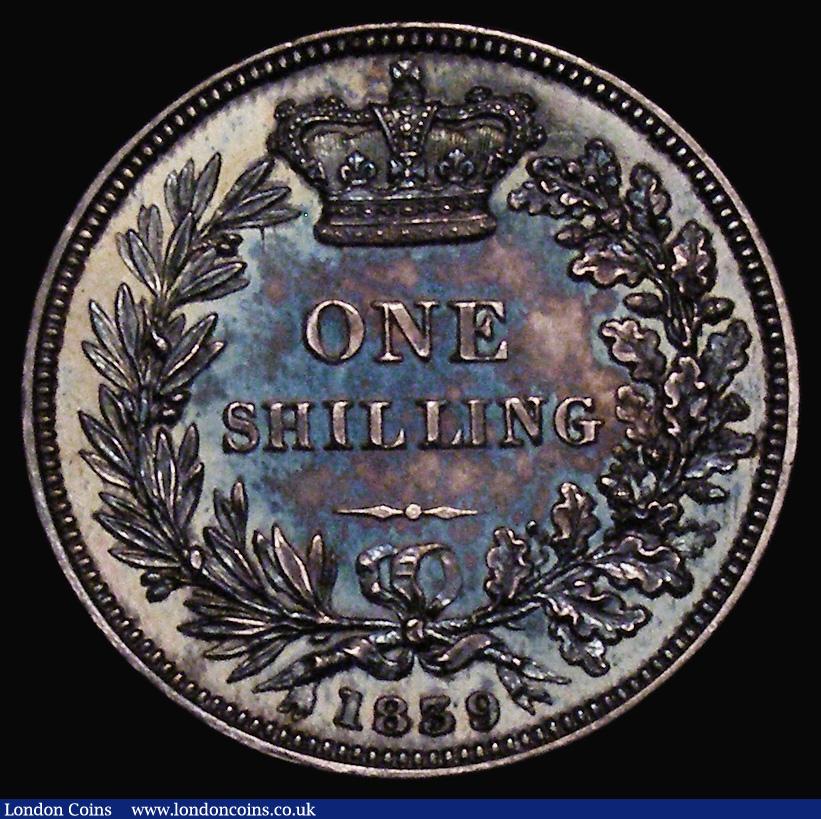 London Coins : A175 : Lot 1880 : Shilling 1839 Plain edge Proof with No W.W. on truncation ESC 1284, Bull 2980, S.3904 nFDC with deep...