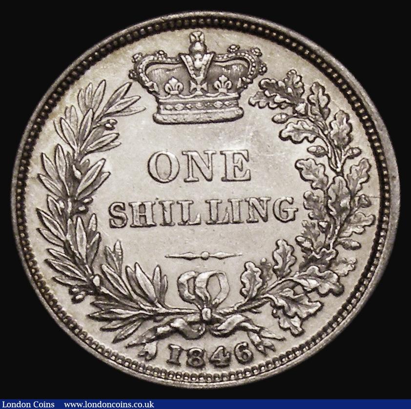 London Coins : A175 : Lot 1892 : Shilling 1846 ESC 1293, Bull 2992, About EF with some hairlines