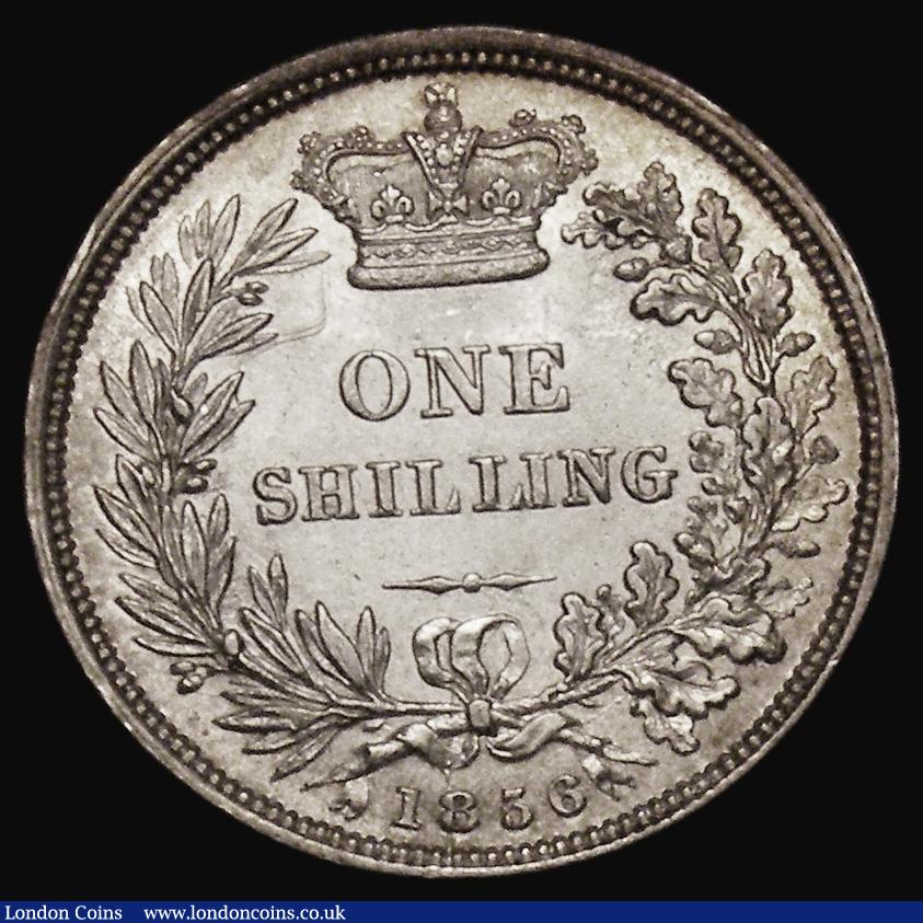 London Coins : A175 : Lot 1904 : Shilling 1856 ESC 1304, Bull 3007, EF with a hint of gold toning