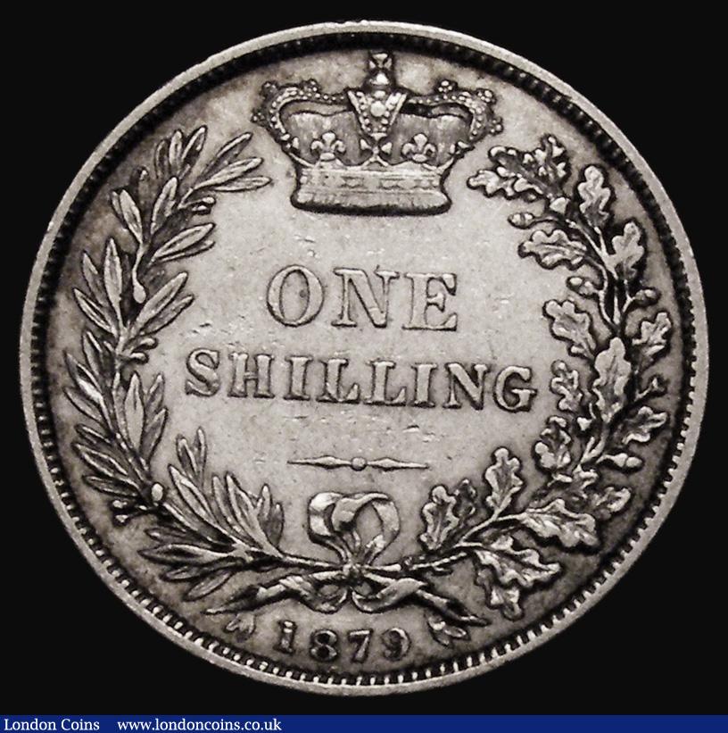 London Coins : A175 : Lot 1931 : Shilling 1879 No Die Number, Davies 911, dies 6B, unrecorded at the time that the Davies book was pu...