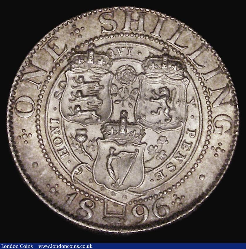 London Coins : A175 : Lot 1953 : Shilling 1896 ESC 1365, Bull 3161, Davies 1020 dies 2D UNC and nicely toned