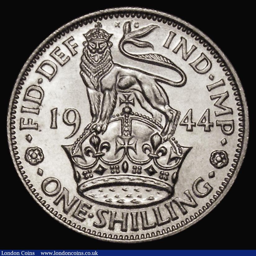 London Coins : A175 : Lot 1986 : Shilling 1944 English, Specimen striking, unlisted by ESC, Davies or Bull who all list VIP Proofs. T...