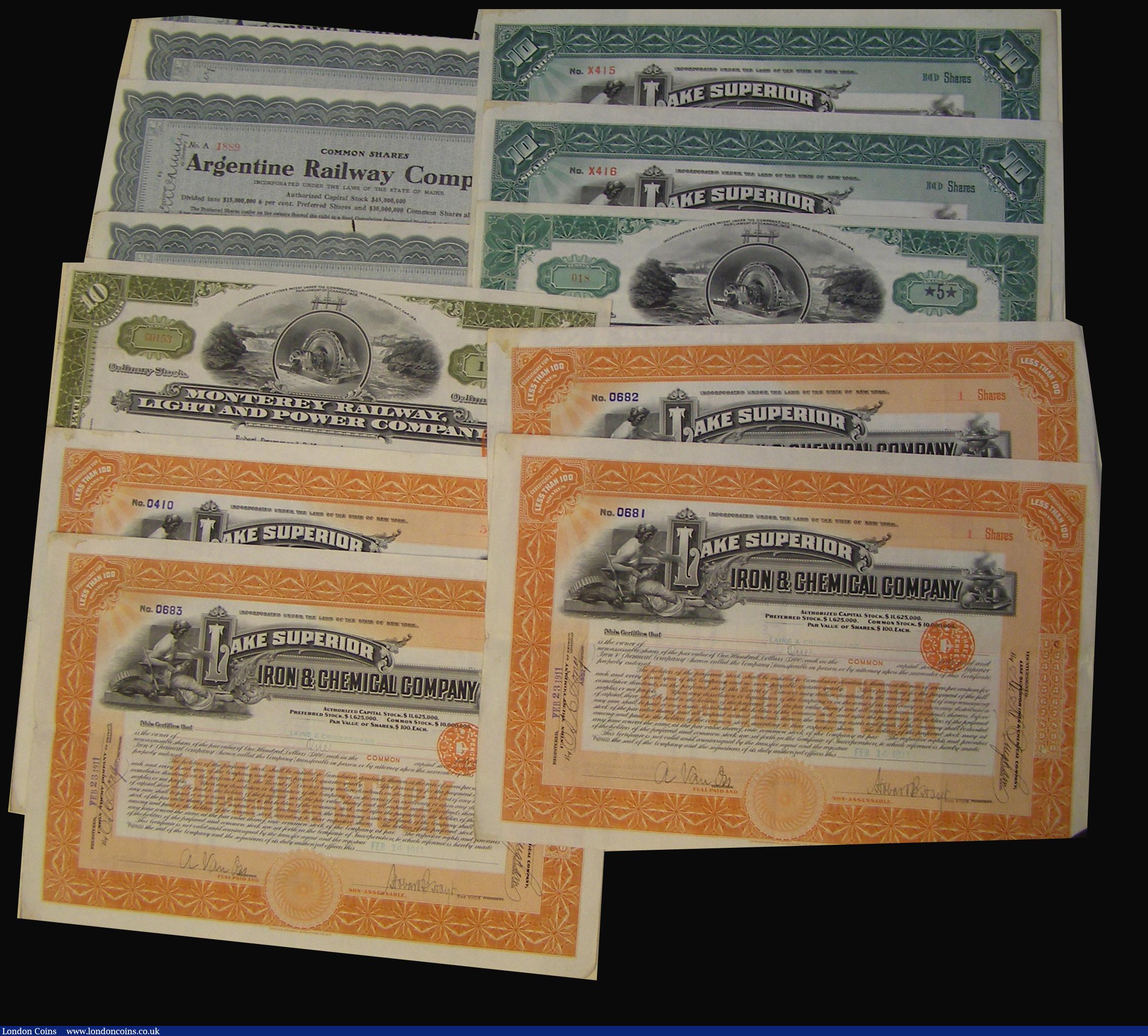 London Coins : A175 : Lot 2 : China - Chinese Government 5% Reorganisation Gold Loan 1913, bonds for 505 Francs or £20, vign...
