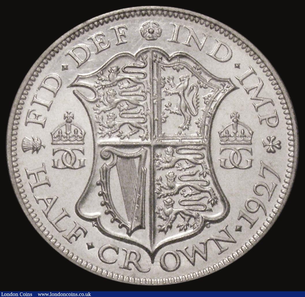 London Coins : A175 : Lot 2011 : Halfcrown 1927 New Reverse Proof ESC 776, Bull 3732 Lustrous UNC, in an LCGS holder and graded LCGS ...