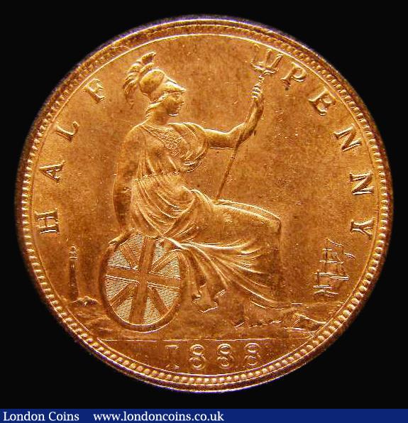 London Coins : A175 : Lot 2073 : Halfpenny 1888 Freeman 359 dies 17+S Choice UNC with practically full lustre, in an LCGS holder and ...