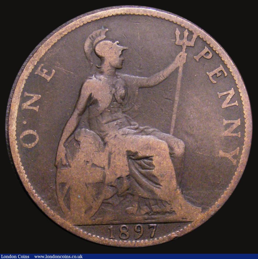 London Coins : A175 : Lot 2294 : Penny 1897 Raised Dot between the O and N in ONE VG in an LCGS holder and graded LCGS 15