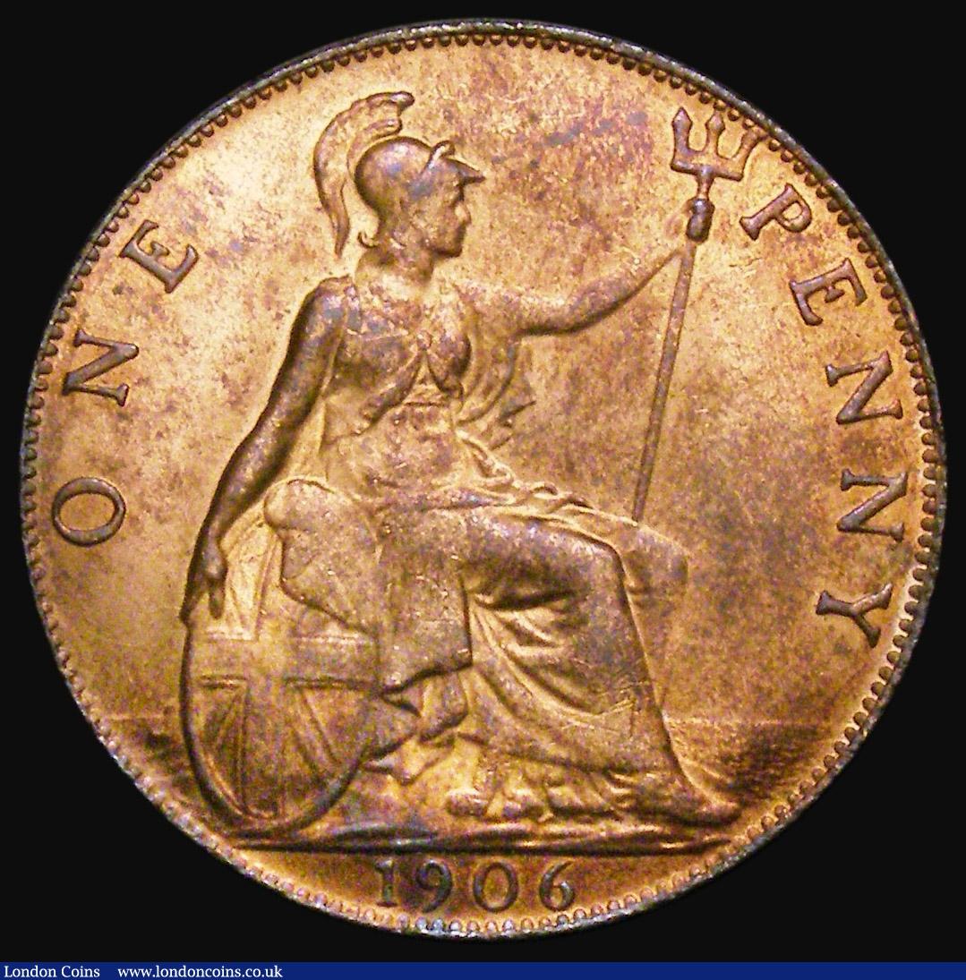 London Coins : A175 : Lot 2314 : Penny 1906 Closed 9 in date, LCGS Variety 02, UNC with around 65% slightly subdued lustre, in an LCG...