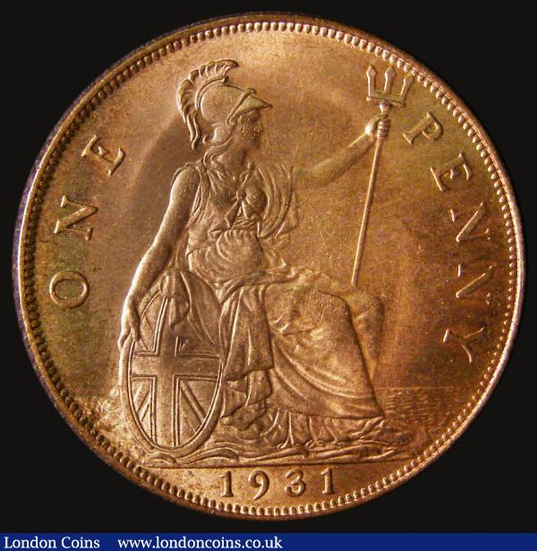 Penny 1931 Freeman 205 dies 5+C Choice UNC with practically full lustre, in an LCGS holder and graded LCGS 88, Ex-PCGS MS65 RD, the finest known of 19 examples thus far recorded by the LCGS Population Report, Ex-London Coins Auction A109 June 2005 Lot 1493 hammer price £36. Currency coins graded 88 are truly rare and are very seldom encountered : English Coins : Auction 175 : Lot 2353