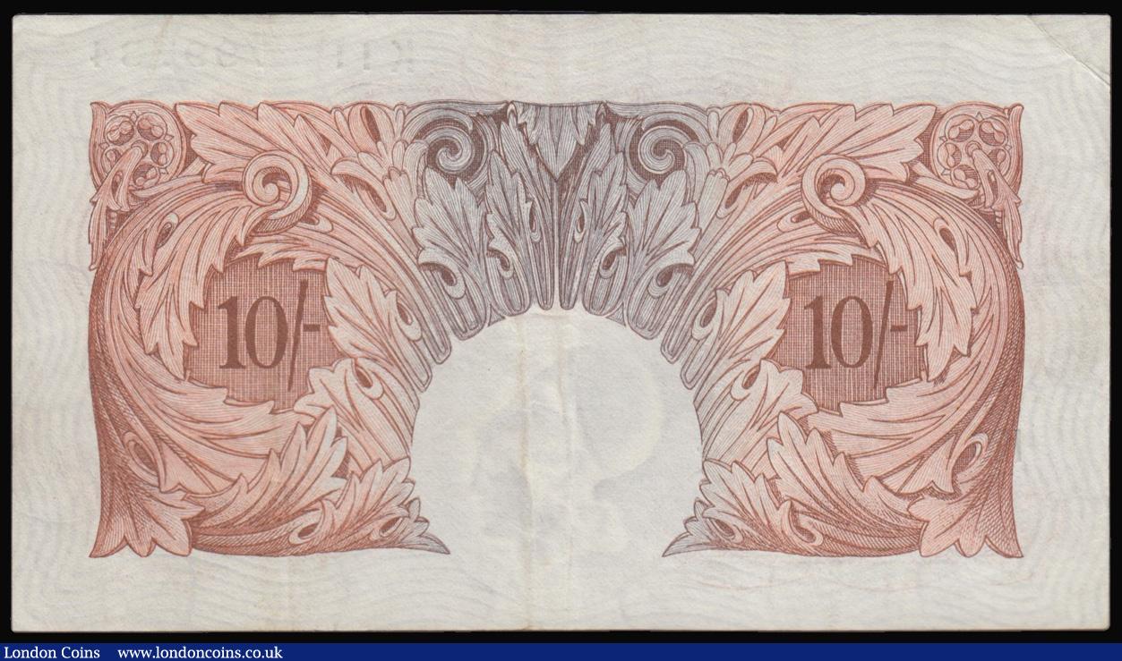 London Coins : A175 : Lot 26 : Ten Shillings Catterns 1930 B223 Last Series K11 799734 VF