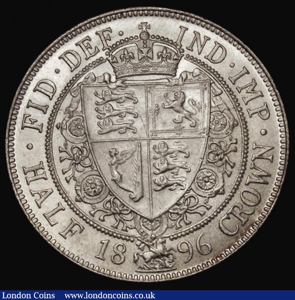 Halfcrown 1896 ESC 730, Bull 2782, Davies 669 dies 2B, UNC and lustrous, the obverse with some minor contact marks : English Coins : Auction 175 : Lot 2616