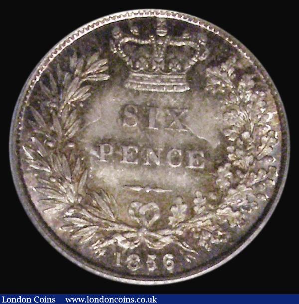 Sixpence 1856 Long Line below SIXPENCE ESC 1703, Bull 3197 Choice UNC with a deep and original tone, in an LCGS holder and graded LCGS 88, the finest known of 3 examples thus far recorded by the LCGS Population Report, Ex-NGC MS65, the NGC ticket no longer with the coin : English Coins : Auction 175 : Lot 2836