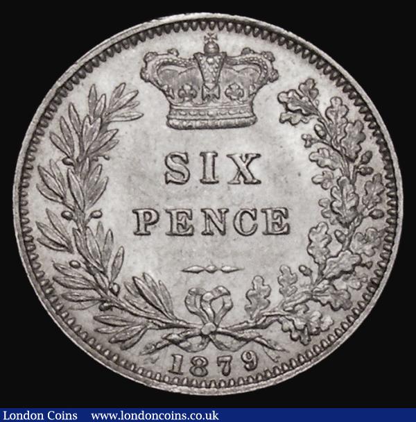 Sixpence 1879 No Die Number ESC 1737, Bull 3244, EF/GEF : English Coins : Auction 175 : Lot 2852