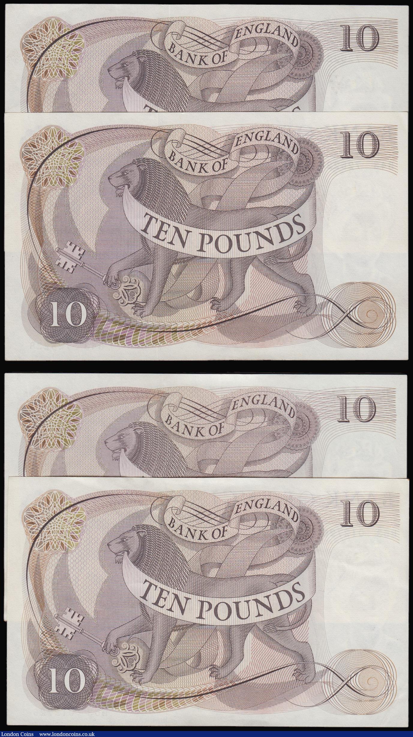 London Coins : A175 : Lot 54 : Ten Pounds Page 1975 Florence Nightingale B330 (2) consecutives B43 prefix aUnc along with two more ...