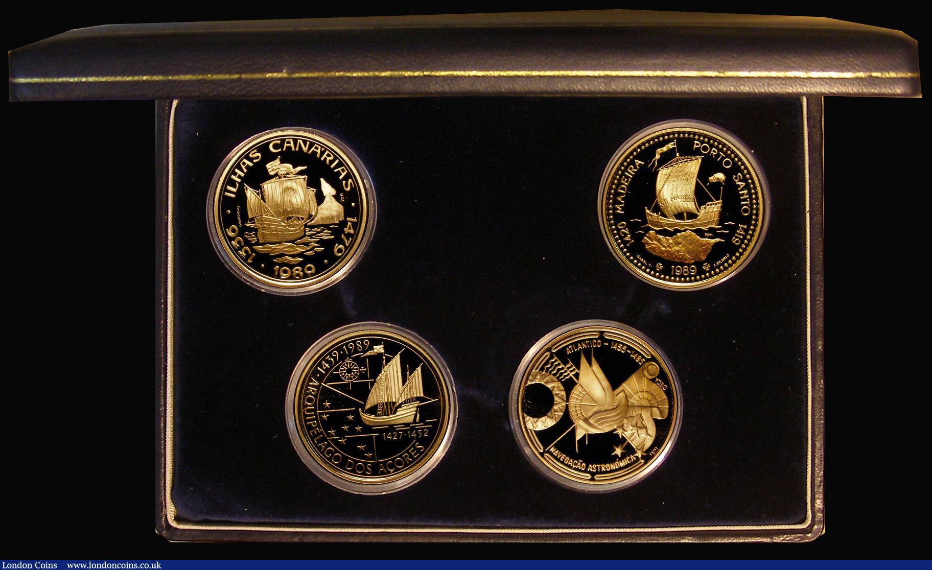 London Coins : A175 : Lot 714 : Portugal - The Golden Era of the Portuguese Discoveries - Series II, 1989-1990, 100 Escudos a four-c...